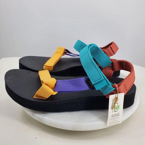 NWT Teva Women's Midform Universal Bright Retro Multicolor Strappy Sandals 10 - Picture 6 of 10